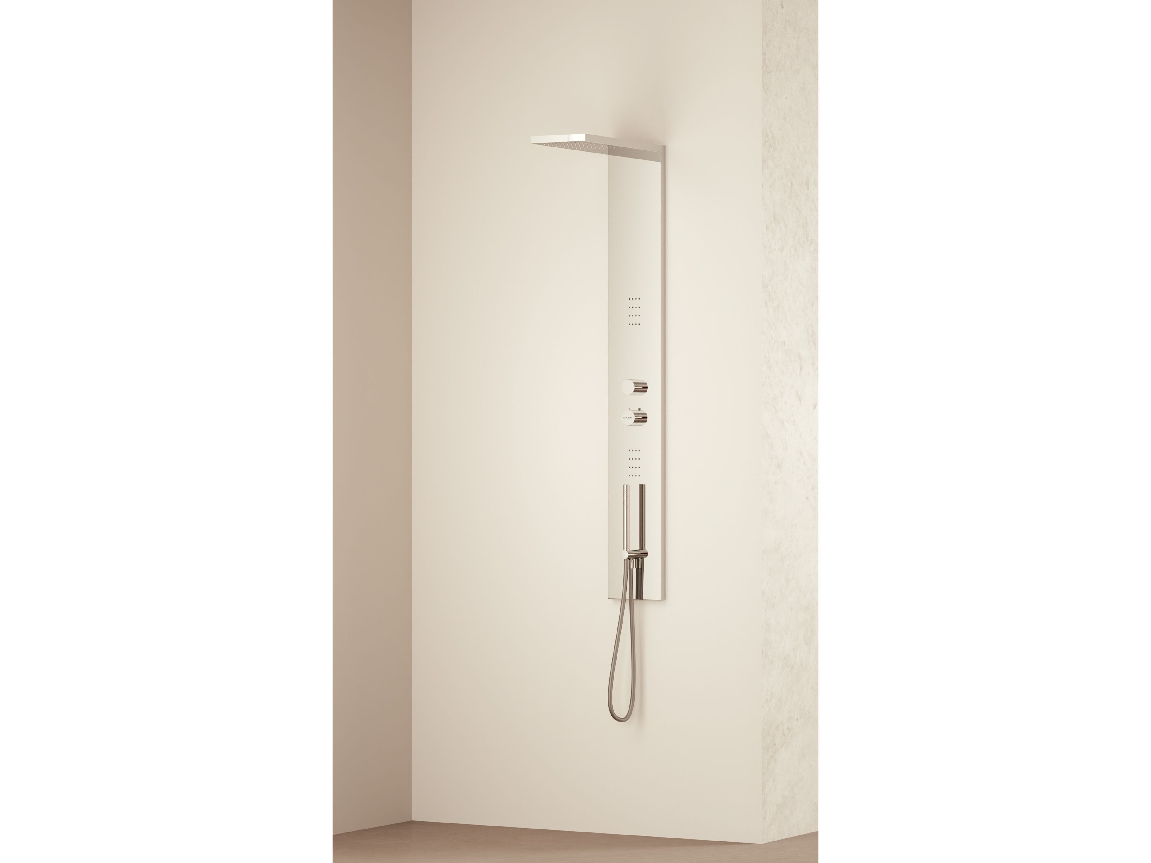 Термостатическая душевая колонна из нержавеющей стали с ручным душем GUGLIELMI RUBINETTERIE SAVE XS ARCH-00042701 - Вид №1