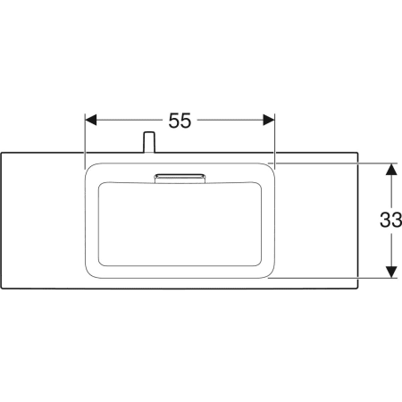 500.395.01.1 Встраиваемая раковина Geberit ONE горизонтальный выпуск, с укороченным вылетом Geberit  - Вид №16