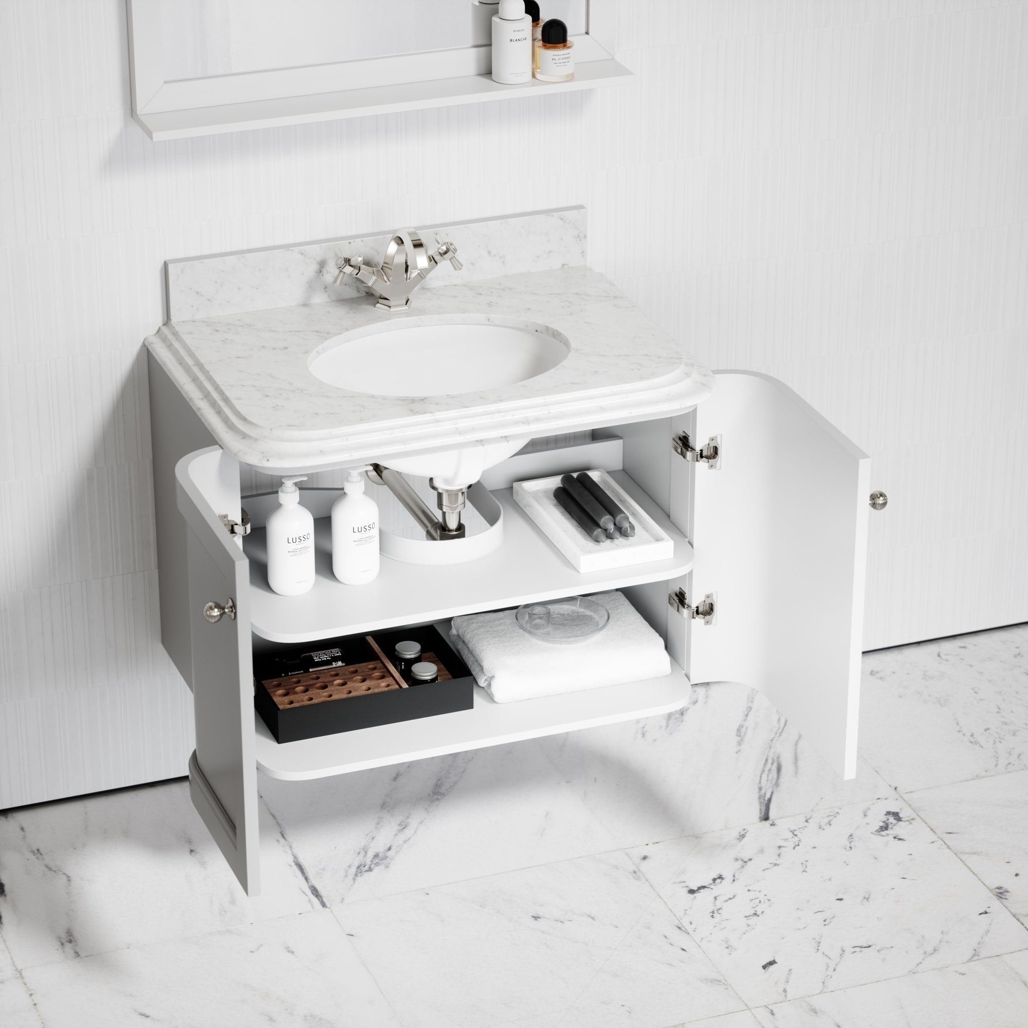 Деревянный подвесной шкаф с одной раковиной с дверцами LUSSO CHARSLEY ARCH-00052715 - Вид №9