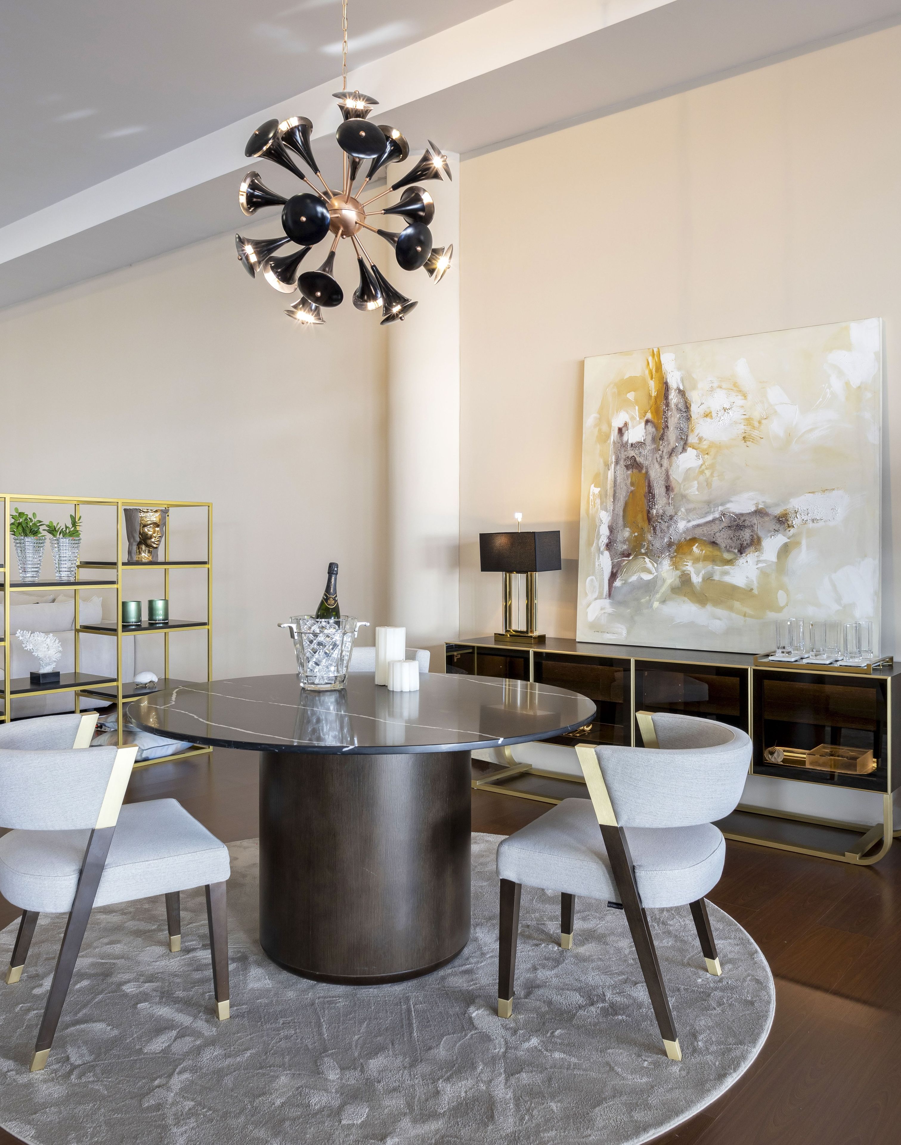 Латунный и деревянный шкаф с распашными дверями Stylish Club His &amp ARCH-00137659 - Вид №11