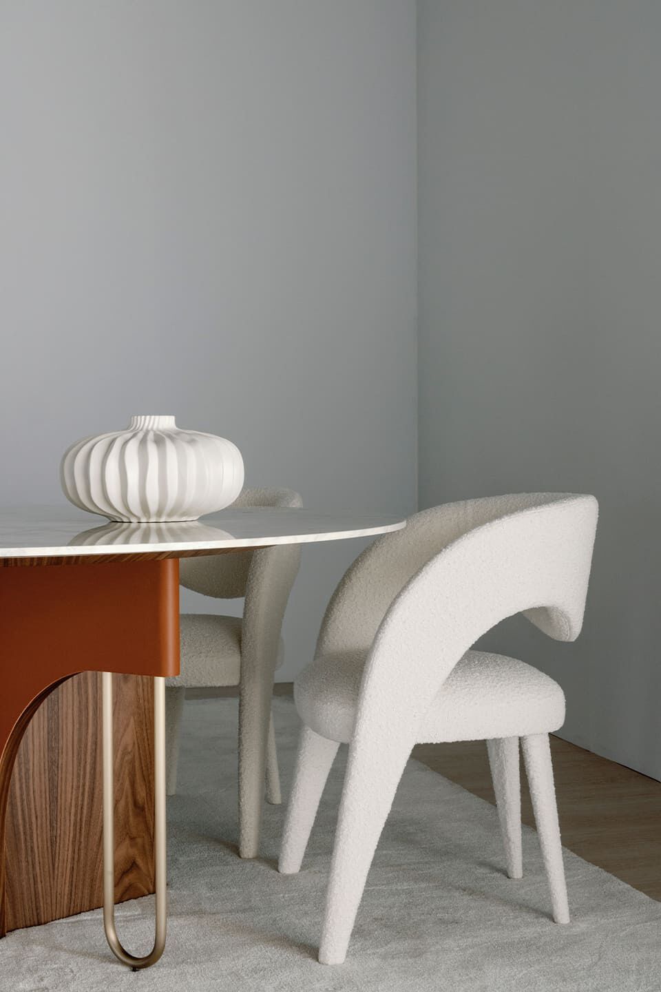 Мягкий тканевый стул с подлокотниками Greenapple Laurence ARCH-00130414 - Вид №5