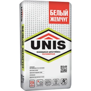 Шпатлевка финишная полимерная Unis Белый жемчуг 18 кг