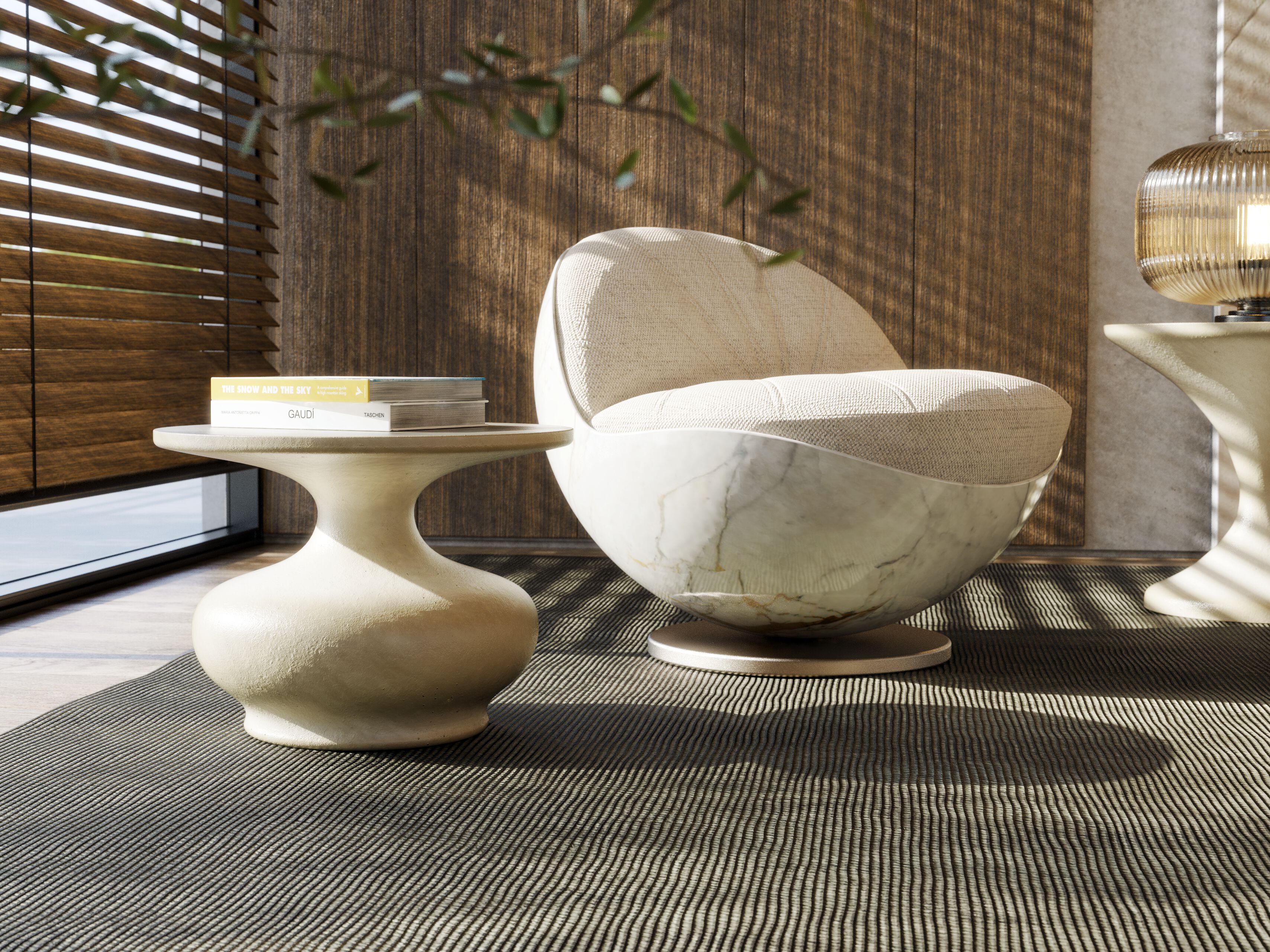 Кожаное вращающееся кресло с каркасом из стекловолокна GANSK Bola ARCH-00072131 - Вид №12