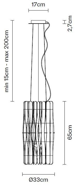 Fabbian Подвесной светильник из дерева Stick F23 a01 69 - Вид №2
