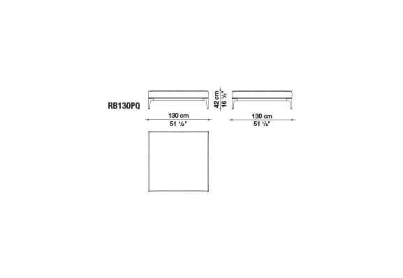 Ткань сад диван с полуостровом B&B Italia Outdoor смородина ARCH-00037375 - Вид №4