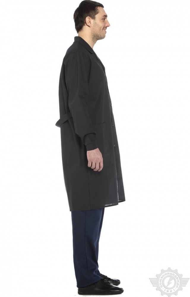 61708 Халат мужской темный  Одежда для обслуживающего персонала  размер 52-54/182-188 Спецодежда  - Вид №4