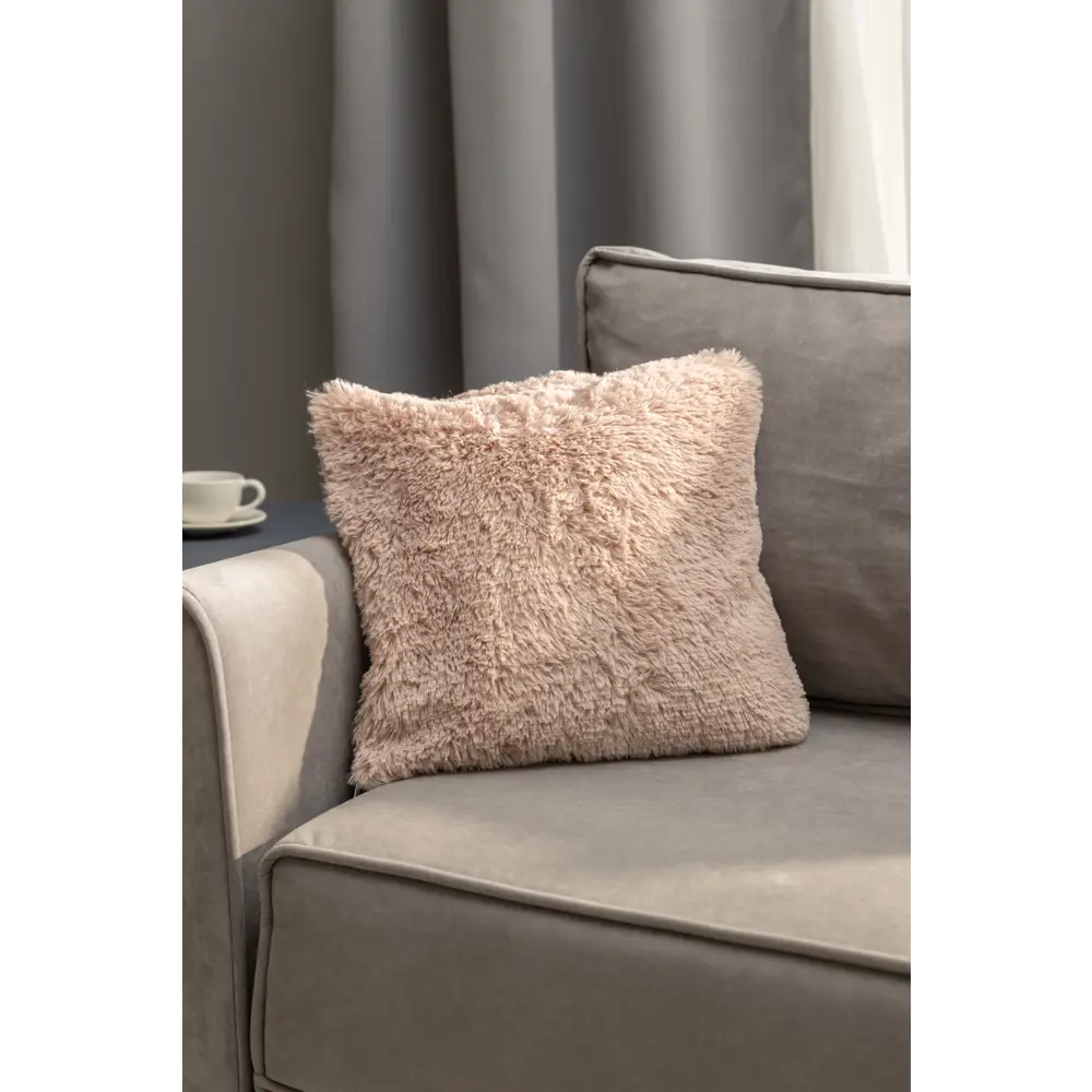 Подушка Искусственный мех 40x40 см цвет серо-коричневый Eclair STLM-2037402 - Вид №3