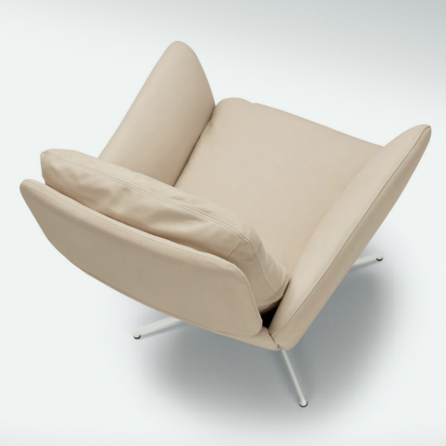 Кресло Amy, кожаное, молочное Sits S1791 - Вид №2