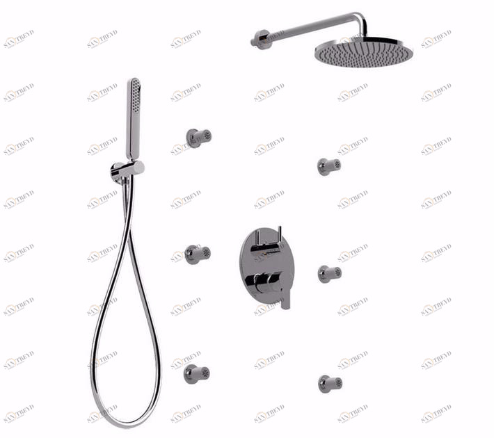 Rubinetteria Giulini Смеситель для душа одинарный с лейкой Surf F5813-3kbs