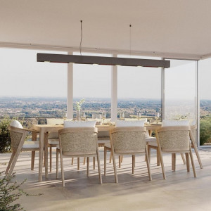 Heatsail BEEM 390 Уличный обогреватель электрический с освещением и функцией охлаждения туманом.