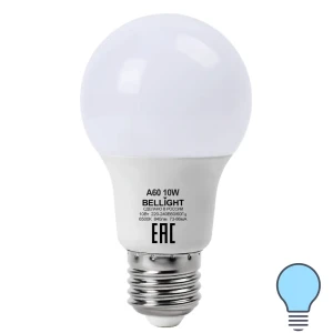 Лампа светодиодная E27 220-240 В 10 Вт груша матовая 840 лм, холодный белый свет