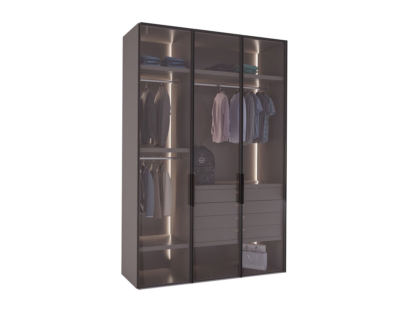 Шкаф / шкаф из дерева и стекла EUPHORIA LINEAR ARCH-00075076 - Вид №3