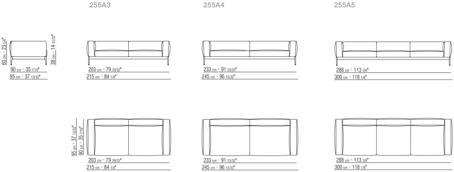 Flexform 3-х местный тканевый диван со съемным чехлом Romeo sun-id-1464918 - Вид №5