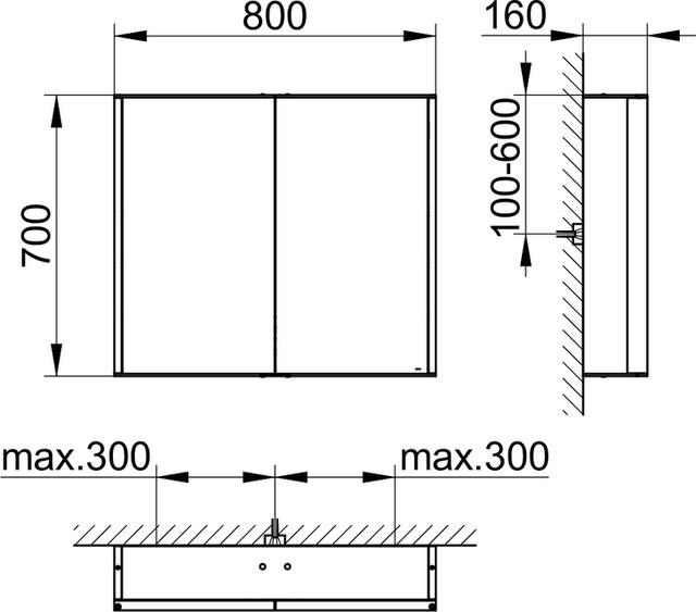 12802171301 Зеркальный шкаф KEUCO Royal Match - Вид №2