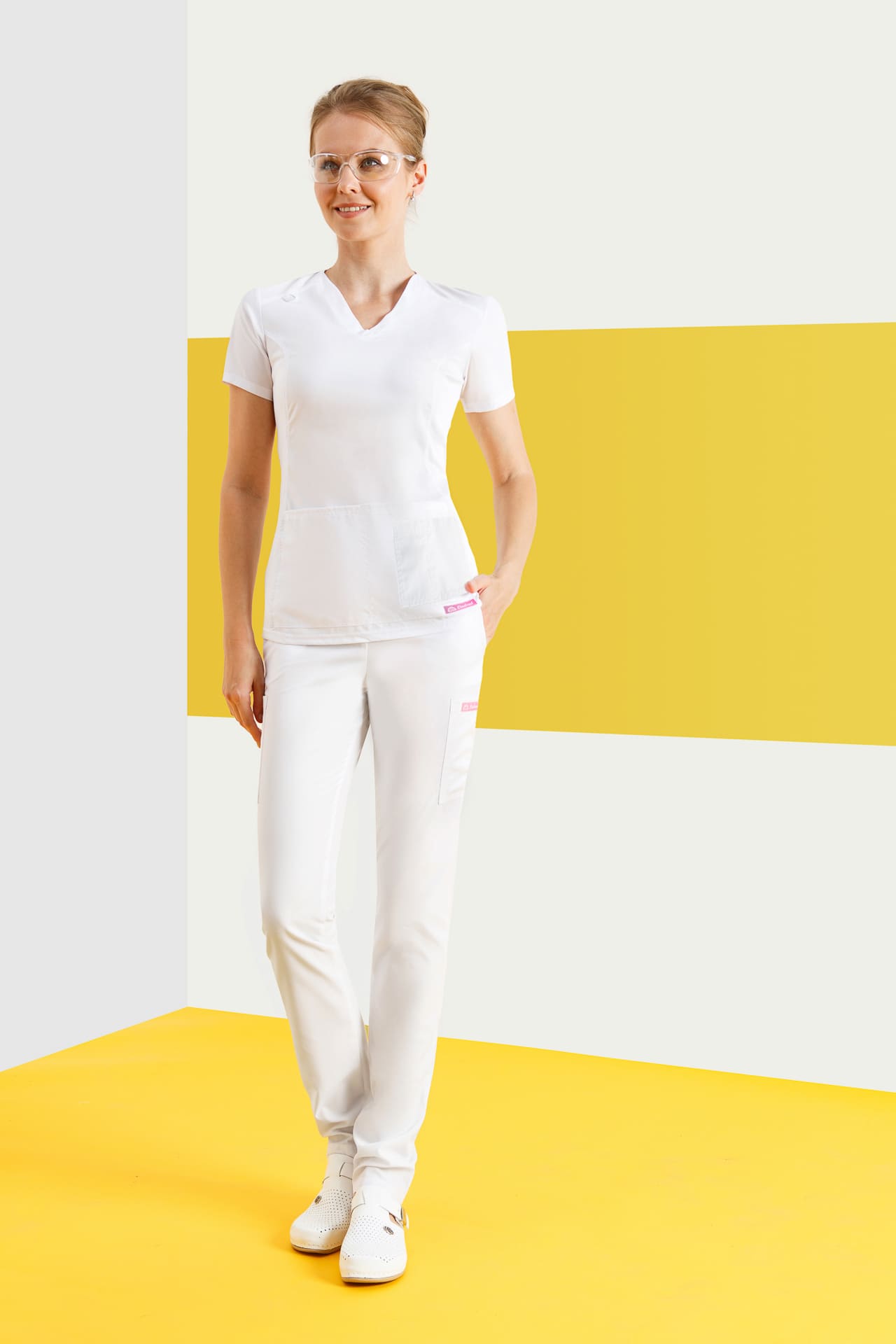 63947 Брюки женские WHITE (белый) GVENN  Одежда для обслуживающего персонала  размер 48 (L)  - Вид №2