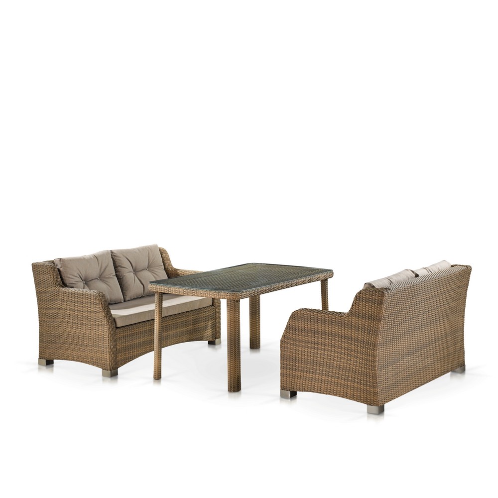 T51B/S51B-W65 Light brown Комплект плетеной мебели Afina 