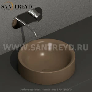 355888 Накладная раковина на столешницу  круглая Kerasan Nolita