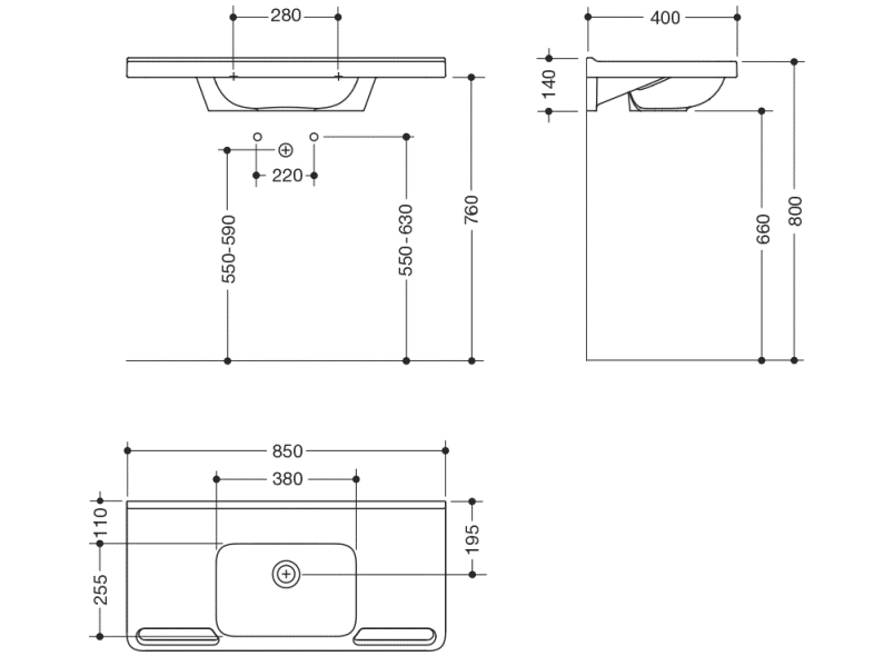 950.11.260 суета сует HEWI Waschtische  - Вид №1