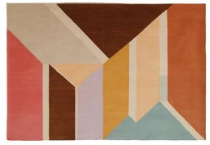 I + I Прямоугольный коврик ручной работы с геометрическими мотивами