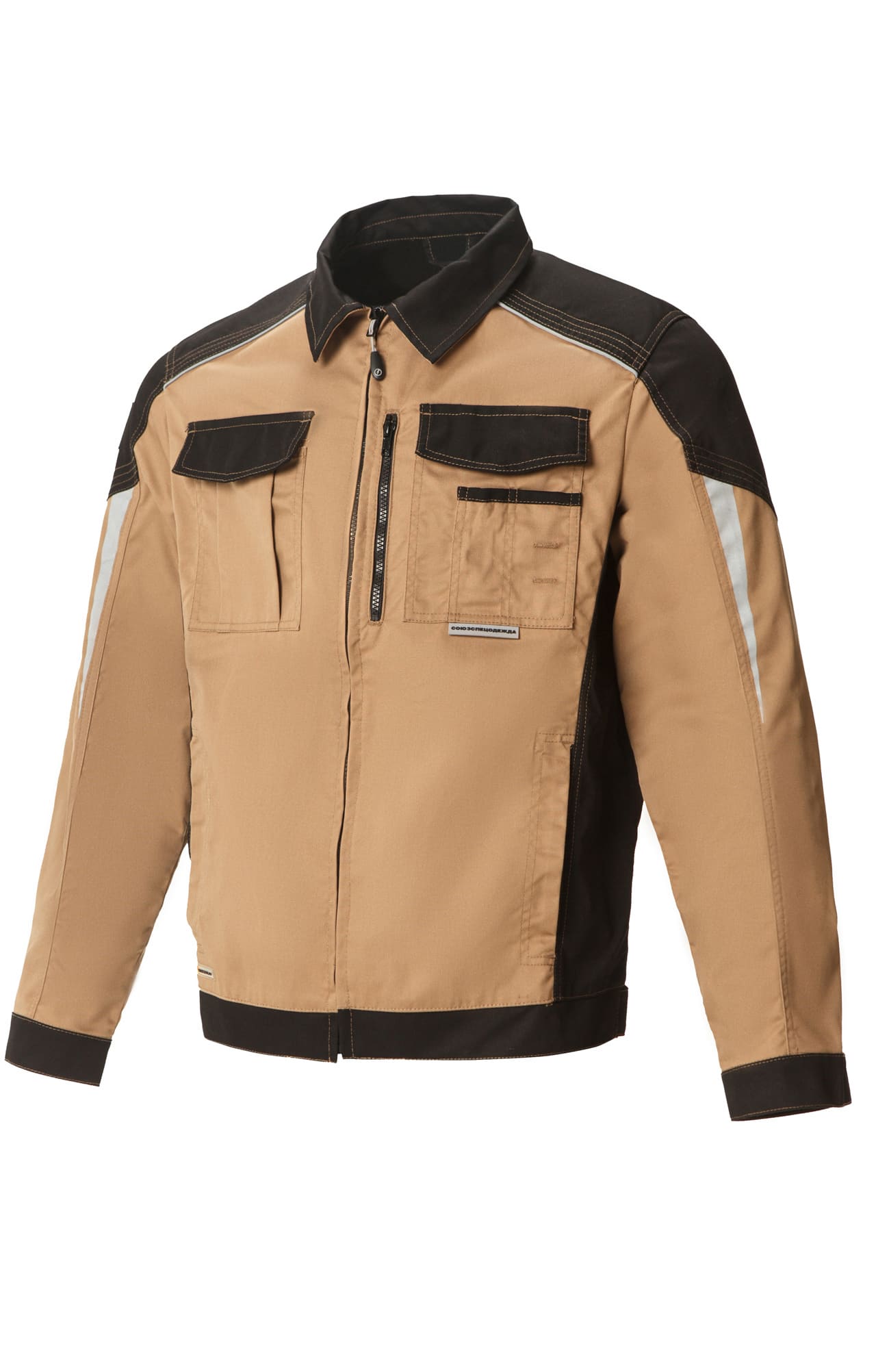 64638 Костюм  NEW 2 бежевый с черным STATUS  Летняя спецодежда  размер 64-66/182-188  - Вид №1