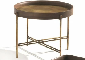 Frigerio Salotti Низкий круглый журнальный столик с подносом