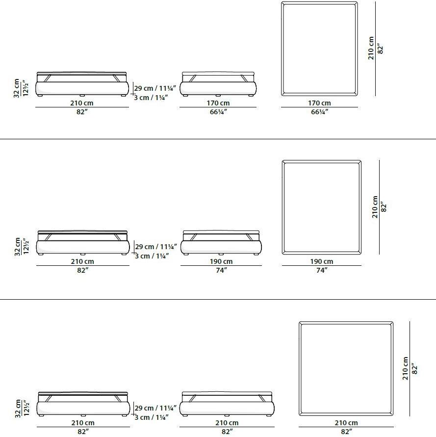 BAXTER Двуспальная кровать из кожи с тафтинговым изголовьем sun-id-1431504 - Вид №4