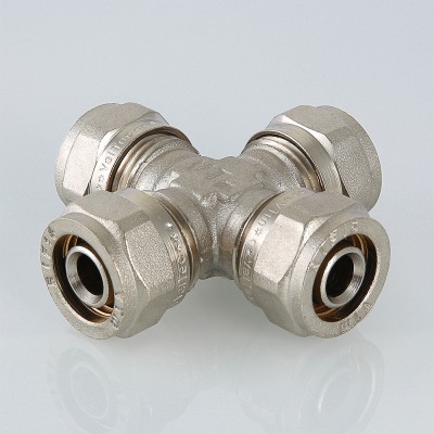 VTm.341.N.261626 Фитинг обжимной – крестовина Valtec 26 х 16 х 26 х 16 мм  - Вид №12