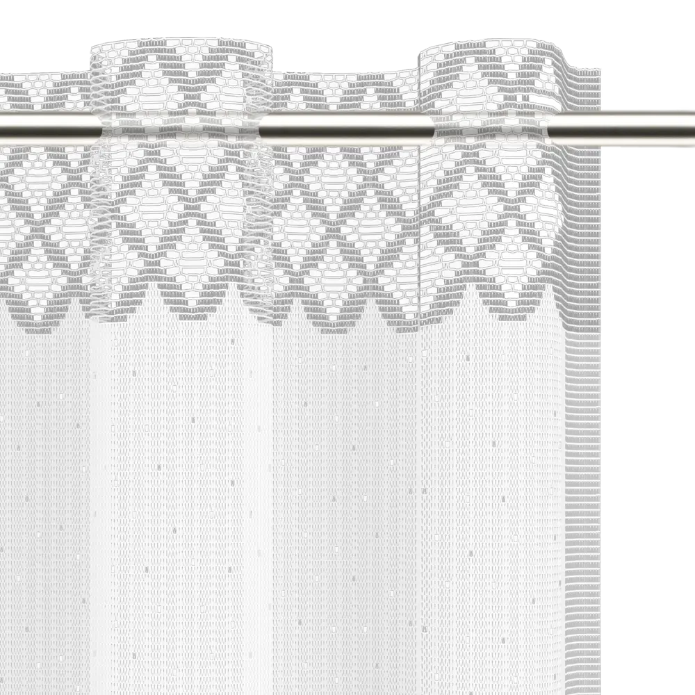 Тюль для кухни Бисквит 170x75 см цвет белый-серый Santreyd STLM-2174227 - Вид №4