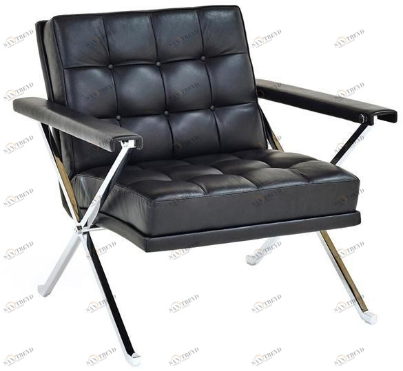 Wittmann Стеганое кожаное кресло с подлокотниками Constanze 3/4 sun-id-1376531