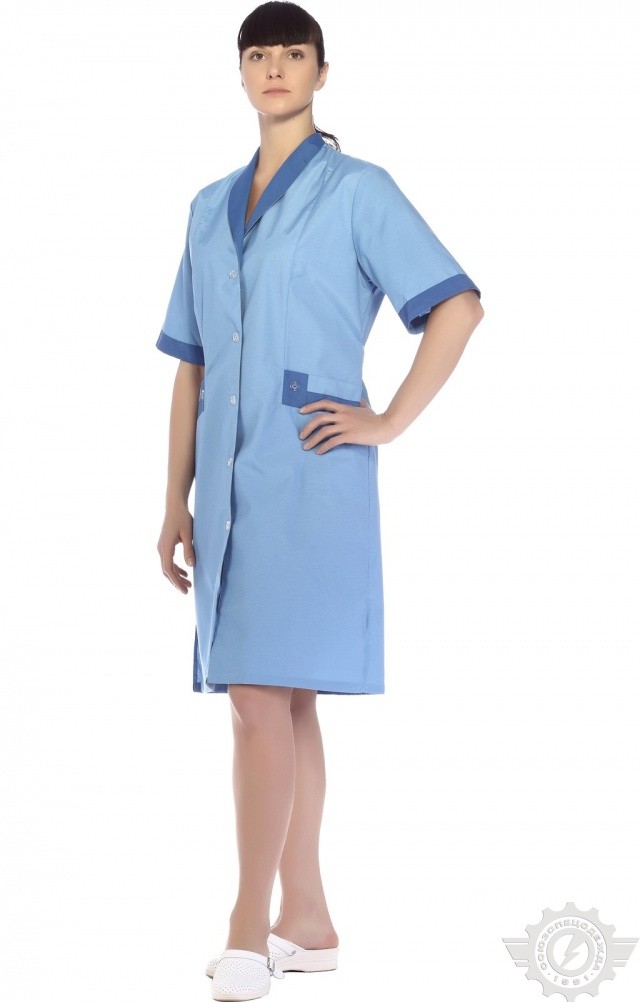 61744 Халат "Радуга" короткий рукав  Одежда для обслуживающего персонала  размер 44 Спецодежда  - Вид №4