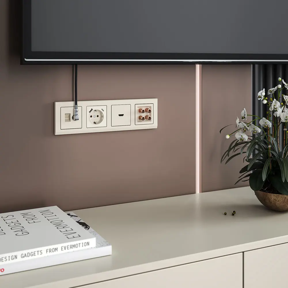 Рамка Werkel Stark для двойной розетки в стиле минимализм 85539955 STLM-1508246 - Вид №1