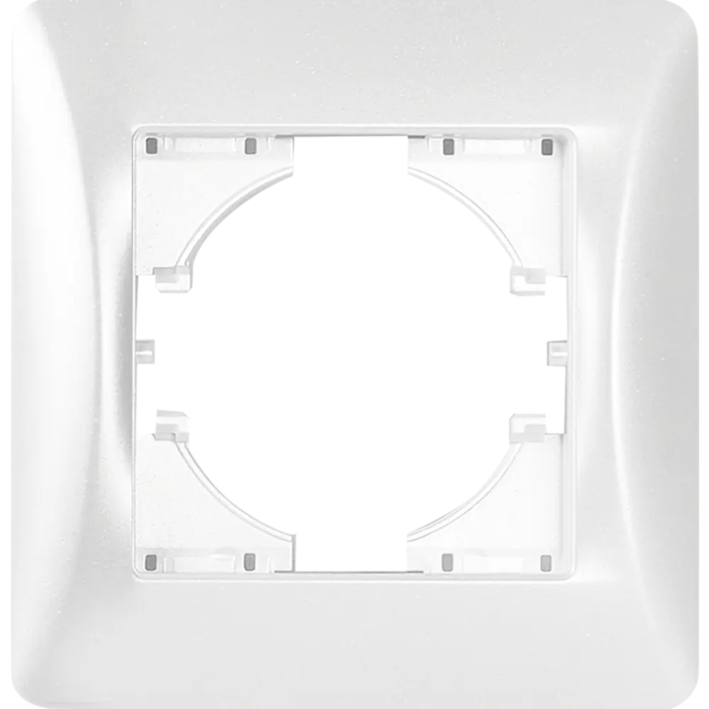 Рамка для розеток и выключателей Gusi Electric Ugra С1110-028 1 пост цвет жемчуг STLM-2188527