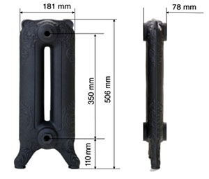 Чугунный радиатор GuRaTec Art Deco 470 12 секций 7803 - Вид №3