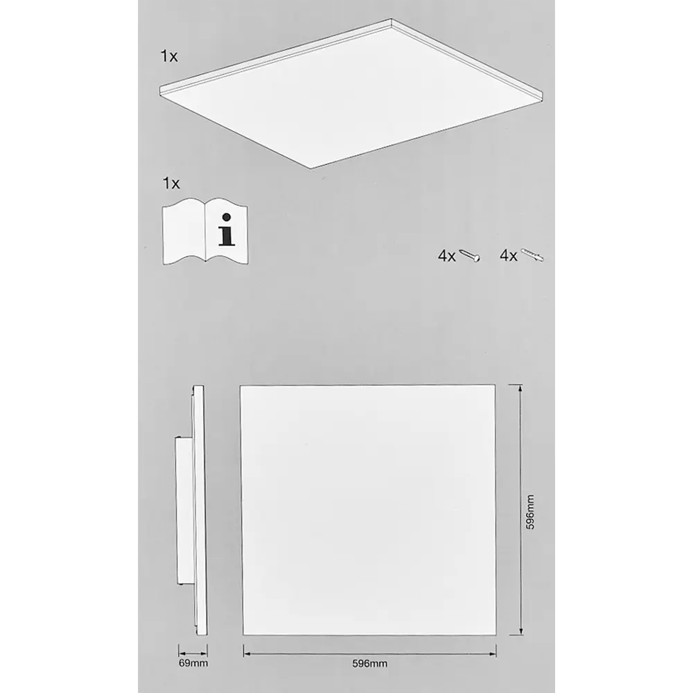 Безрамный накладной светильник WiFi 40 Вт IP20 RGBW, 60X60 мм, 3400 Лм LEDVANCE STLM-2083460 - Вид №19