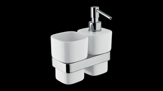 MO158 Стакан и Дозатор для жидкого мыла, настенные, керамические bagno&associati MODULO Bagno & Associati
