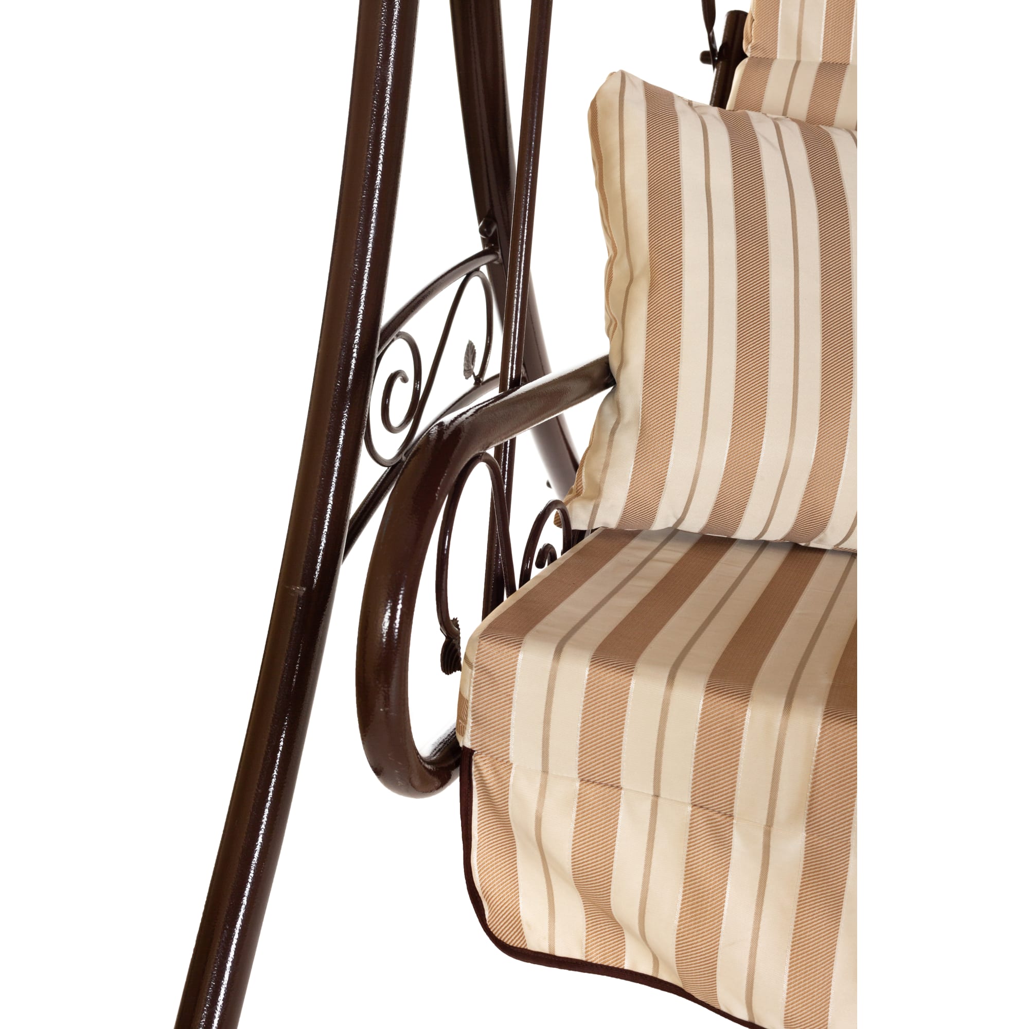 82492359 Качели садовые Элит 3-х местные (до 280 кг) темно-коричневый/ бежевый Santreyd  - Вид №1