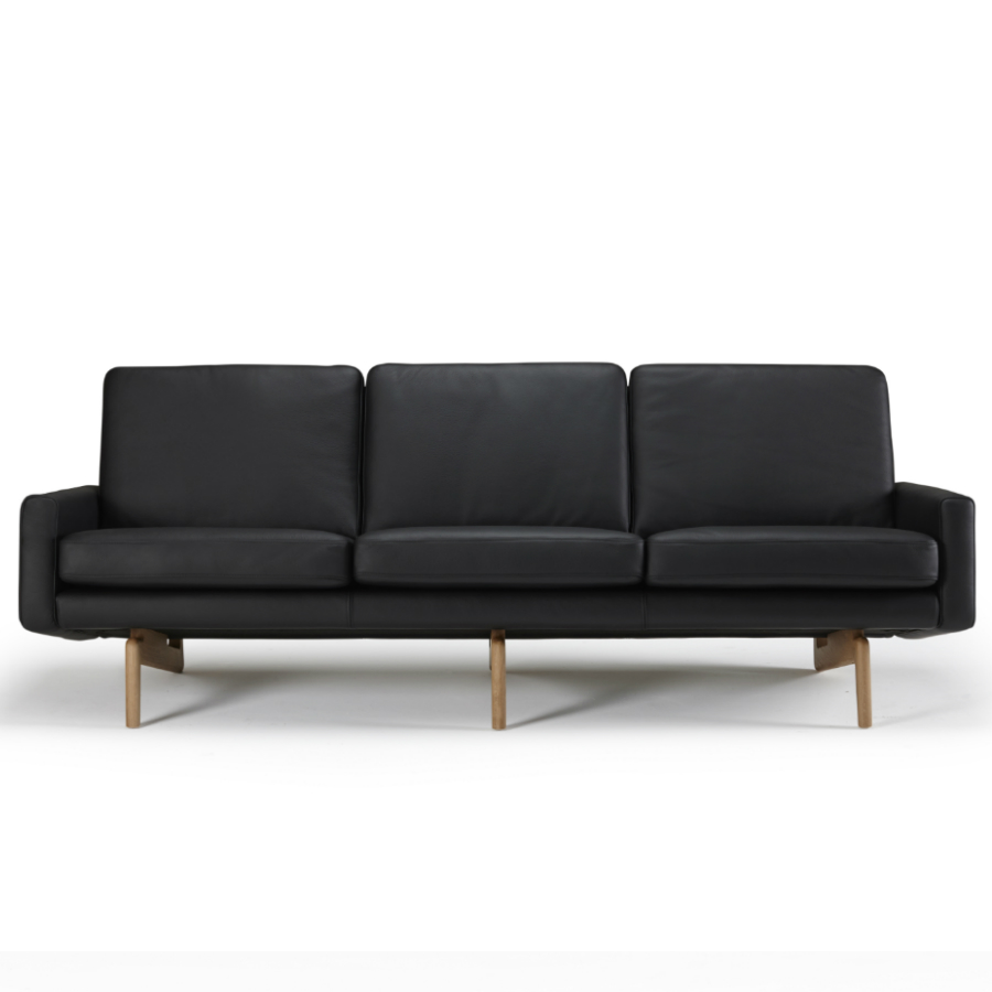 Диван трехместный Egsmark с мягкими подлокотниками, лакированный дуб, черный Kragelund 20003202800 - Вид №3