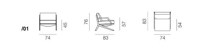 Кожаное кресло с подлокотниками de Sede DS-60 ARCH-00049422 - Вид №3