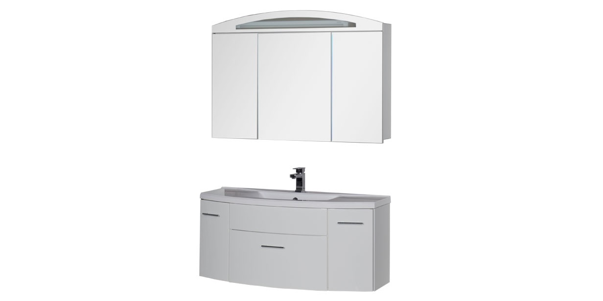 Комплект мебели Aquanet Тренто 120 белый 00161161 - Вид №1