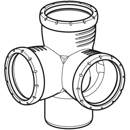 393.459.14.1 Крестовина двухплоскостная Geberit Silent-Pro 87,5° Geberit  - Вид №1