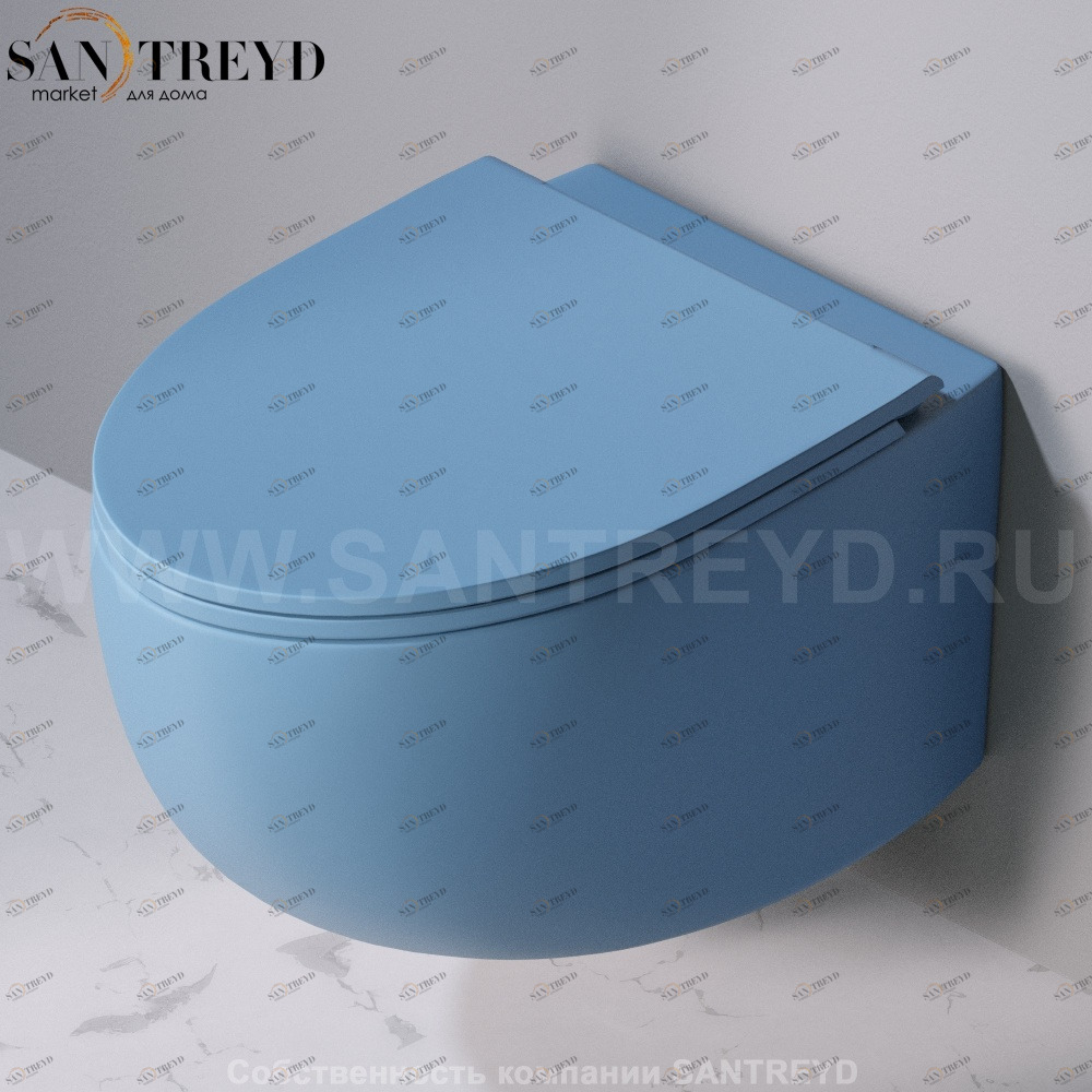 S555T0R0V6.141 Подвесной унитаз настенный Голубой A. e T. Italia Dot Италия AeT ITALIA DOT 2.0