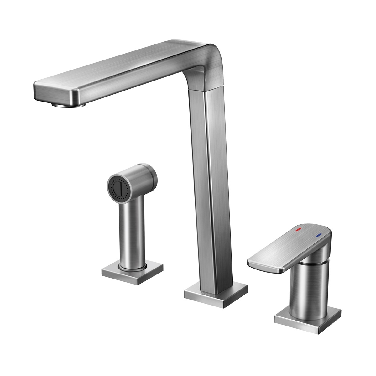 00647370 Смеситель кухонный однорычажный с душем Bistro матовый никель Docol BISTRO Bistrò