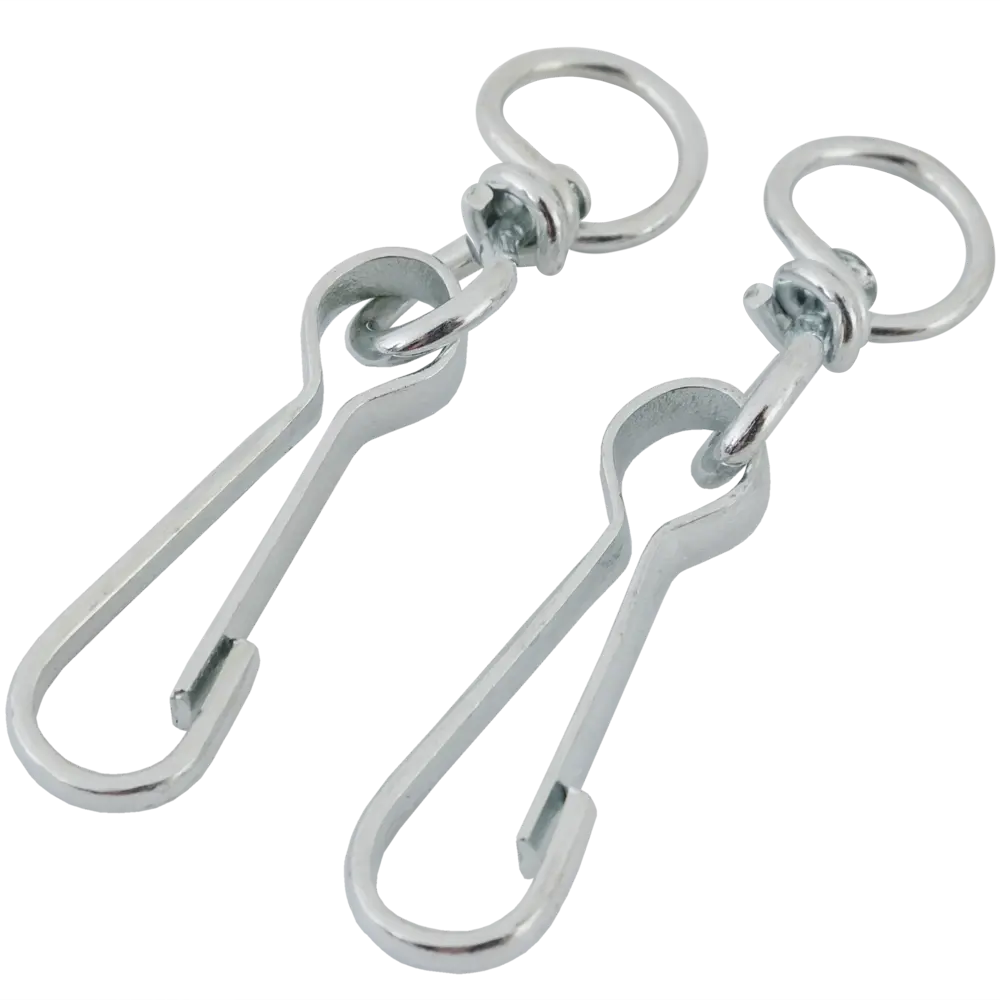 Карабин с вертлюгом тип А, оцинкованный, 40 мм, 2 шт НЕВСКИЙ КРЕПЕЖ STLM-2194692