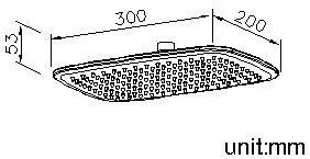 JUSTIME Потолочная душевая лейка Pan ii 6779-ac-80cp - Вид №1