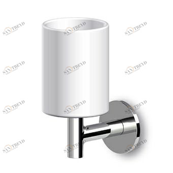 ZAC613 Настенный подстаканник с белой керамической чашкой Zucchetti Pan 