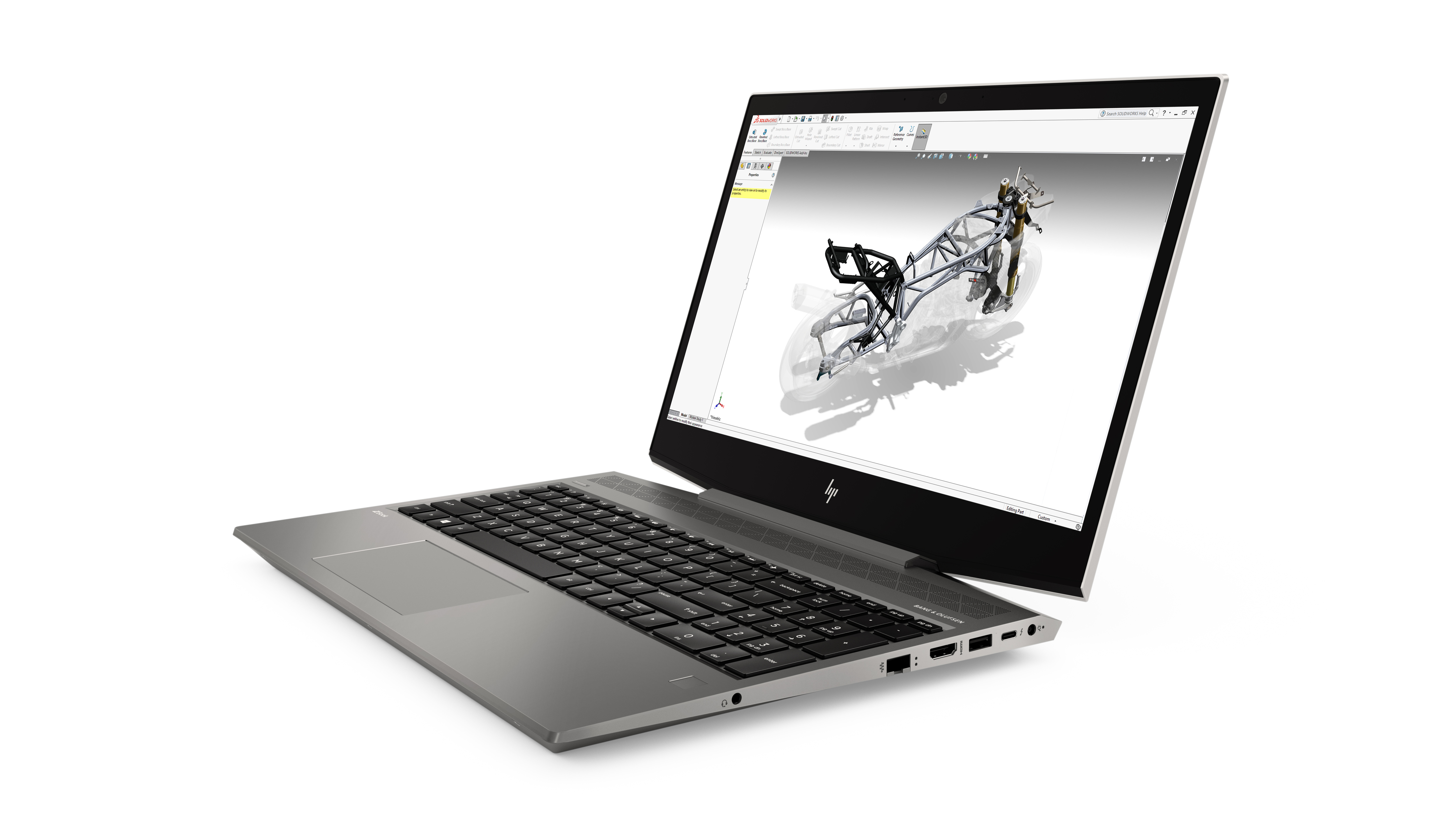 2ZC55EA#ACB zbook 15v g5 15.6"(1920x1080)/intel core i7 8750h(2.2ghz)/8192mb/256ssdgb/nodvd/ext:nvidia quadro p600/70whr/war 1y/2.16kg/silver/w10pro HP Santreyd  - Вид №4