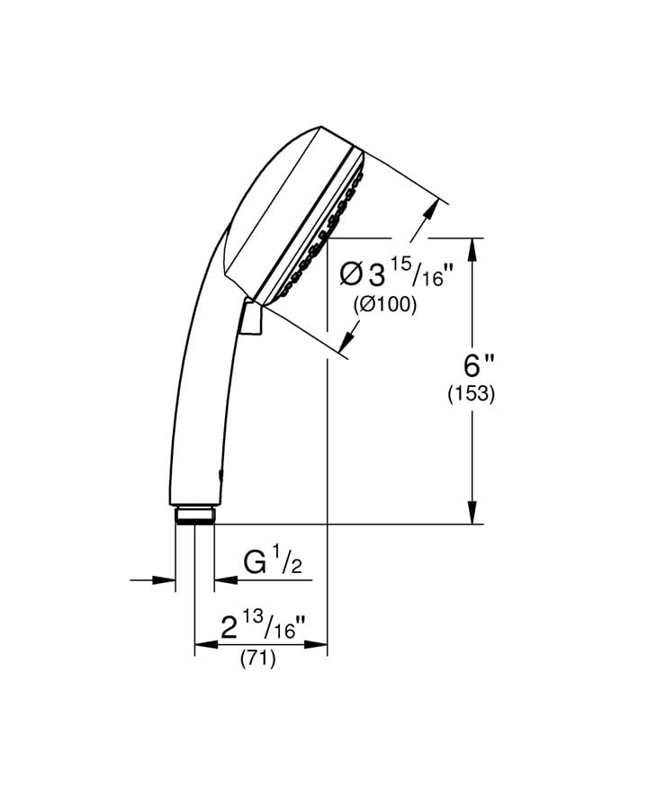 Ручной душ с 3 форсунками с системой защиты от накипи Grohe Storma Cosmopolitan 100 ARCH-00139004 - Вид №3