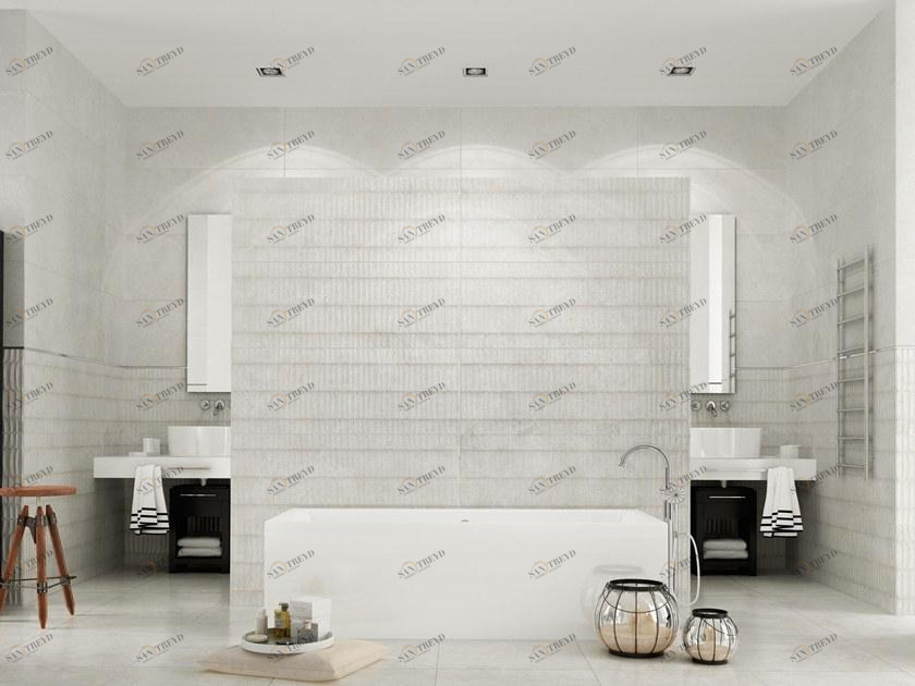 Aparici Белая плитка для стен с эффектом бетона Gravite sun-id-1495284