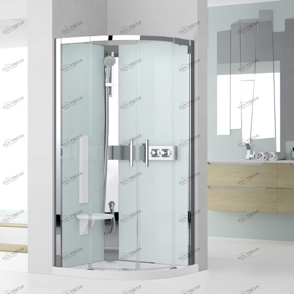 Novellini. Душевая кабина 90x90 R90 STANDARD с низким душевым поддоном GLAX 3 GL3R90M1K