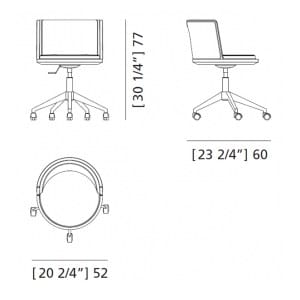 Спицевое мягкое кресло с колесами Morelato Carambola ARCH-00065462 - Вид №2